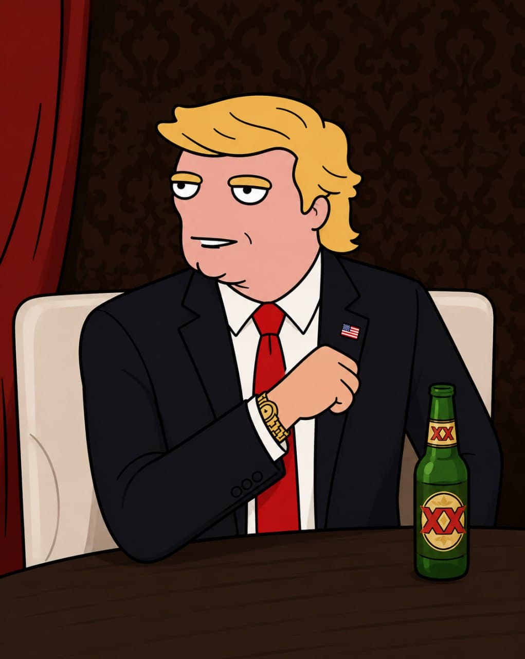 Trump Dos Equis beer